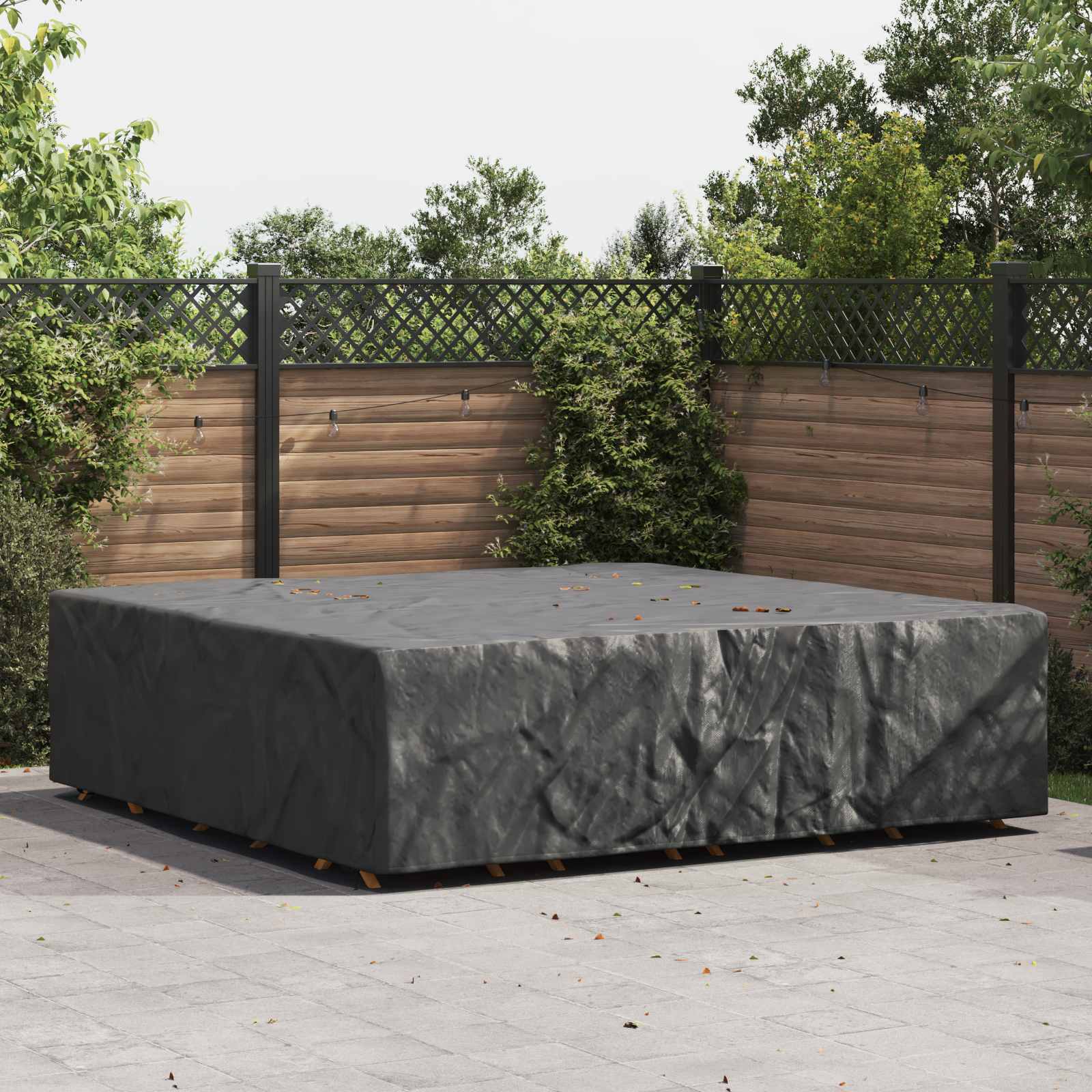 vidaXL Κάλυμμα επίπλων Μονόχρωμο Μαύρο 275 x 275 x 70 εκ. 210D vidaXL Κάλυμμα επίπλων Μονόχρωμο Μαύρο 275 x 275 x 70 εκ. 210D
