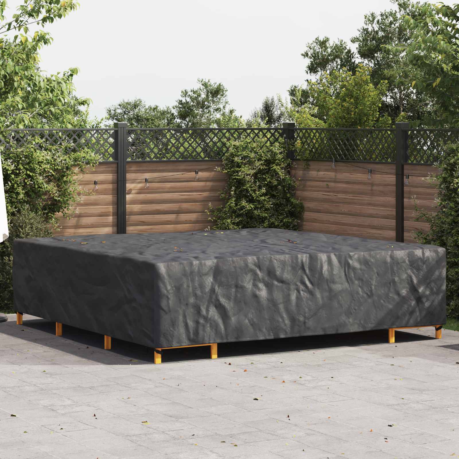 vidaXL Κάλυμμα επίπλων Μονόχρωμο Μαύρο 300 x 300 x 70 cm 420D vidaXL Κάλυμμα επίπλων Μονόχρωμο Μαύρο 300 x 300 x 70 cm 420D