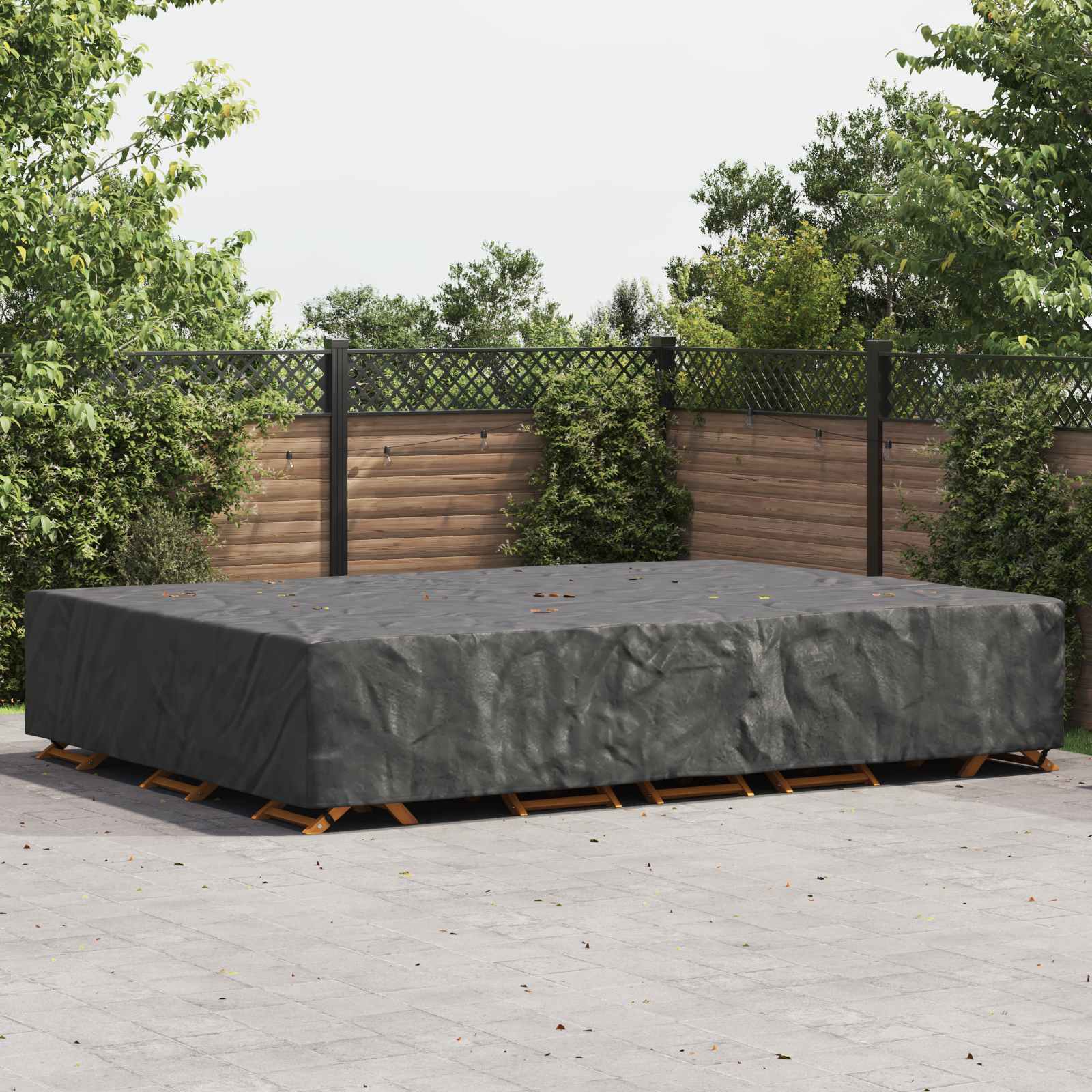 vidaXL Κάλυμμα επίπλων Μονόχρωμο Μαύρο 350 x 260 x 90 cm 420D vidaXL Κάλυμμα επίπλων Μονόχρωμο Μαύρο 350 x 260 x 90 cm 420D