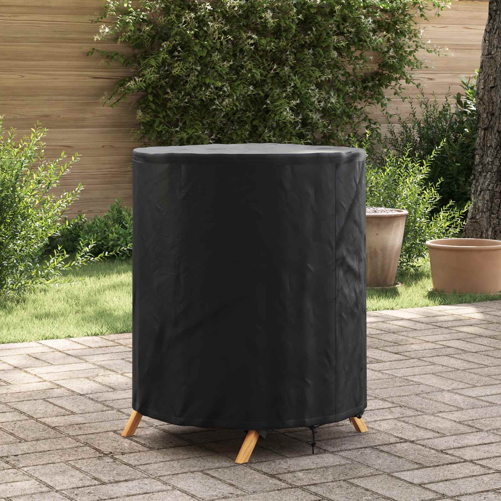 vidaXL Κάλυμμα Τραπέζι Μονόχρωμο Μαύρο 62 x 62 x 70 εκ. ύφασμα vidaXL Κάλυμμα Τραπέζι Μονόχρωμο Μαύρο 62 x 62 x 70 εκ. ύφασμα