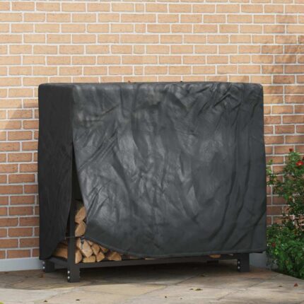 vidaXL Κάλυμμα για ξυλιέρα Μαύρο 61 x 122 x 106 εκ. Υφασμα Oxford 210D