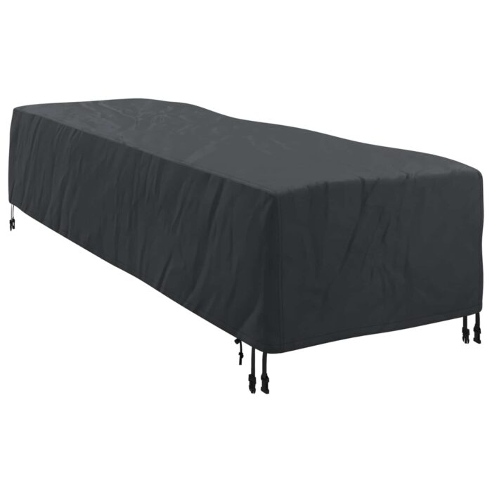 Κάλυμμα Ξαπλώστρας Μονόχρωμο Μαύρο 74 x 210 x 40 εκ. ύφασμα - Image 2