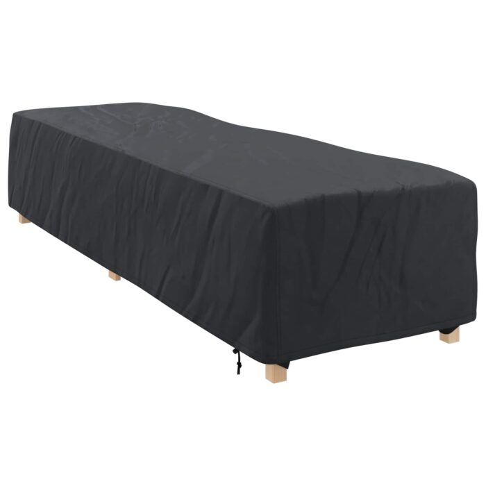 Κάλυμμα Ξαπλώστρας Μονόχρωμο Μαύρο 74 x 210 x 40 εκ. ύφασμα - Image 3
