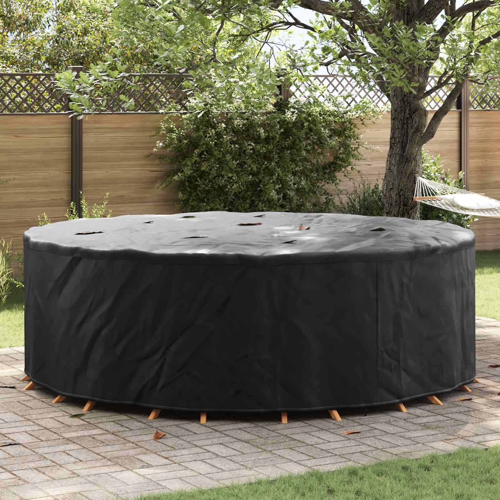vidaXL Κάλυμμα επίπλων Μαύρο 279 x 279 x 85 εκ. Ύφασμα Oxford 420D vidaXL Κάλυμμα επίπλων Μαύρο 279 x 279 x 85 εκ. Ύφασμα Oxford 420D