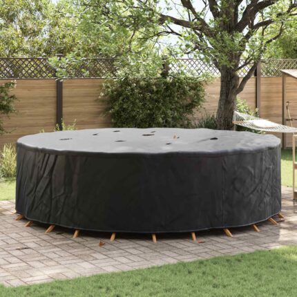 vidaXL Κάλυμμα επίπλων Μαύρο 320 x 320 x 85 εκ. Ύφασμα Oxford 420D