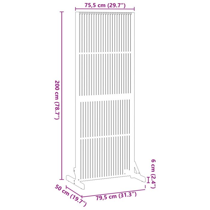 Οθόνη Ιδιωτικότητας Καφέ 79,5 x 50 x 200 εκ. - Image 6