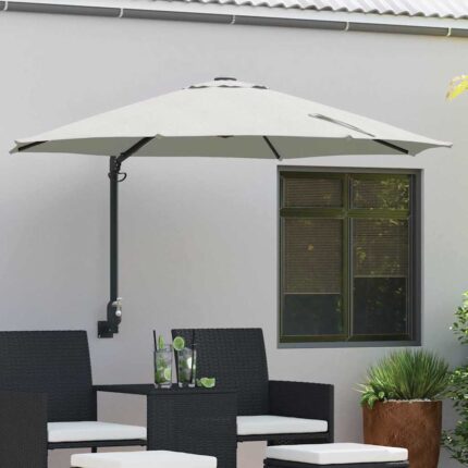 vidaXL Ομπρέλα Κήπου Άμμος 248 x 248 x 148 εκ. Πολυεστέρας και Χάλυβας