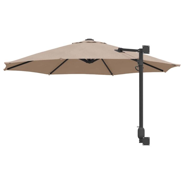 Ομπρέλα Κήπου Taupe 248 x 248 x 148 εκ. Πολυεστέρας και Χάλυβας - Image 6