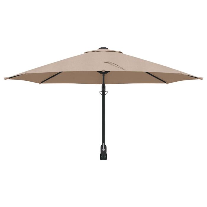Ομπρέλα Κήπου Taupe 248 x 248 x 148 εκ. Πολυεστέρας και Χάλυβας - Image 4