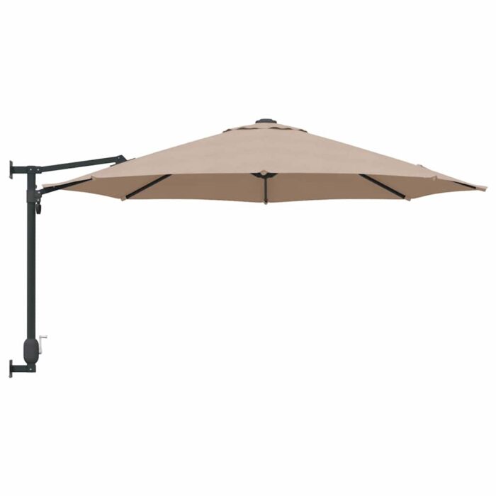 Ομπρέλα Κήπου Taupe 248 x 248 x 148 εκ. Πολυεστέρας και Χάλυβας - Image 5