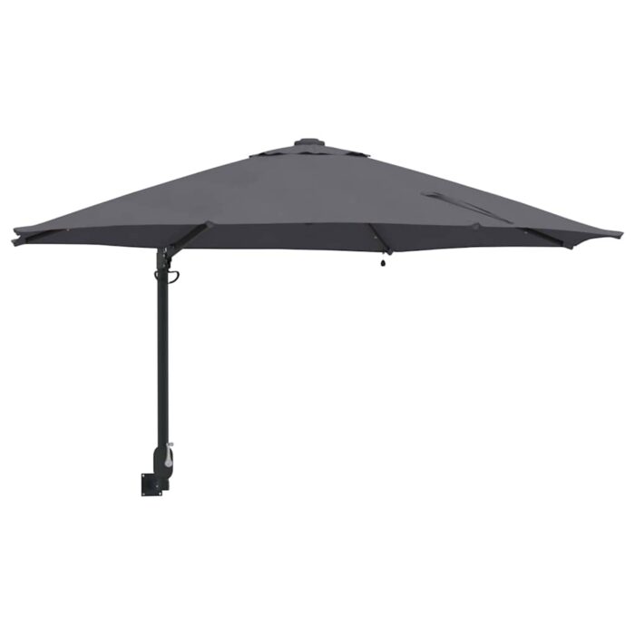 Ομπρέλα Κήπου με φώτα λωρίδας LED Ανθρακί 248 x 248 x 148 εκ. - Image 2