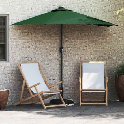 vidaXL Ομπρέλα Κήπου Πράσινο 294 x 150 x 223 εκ