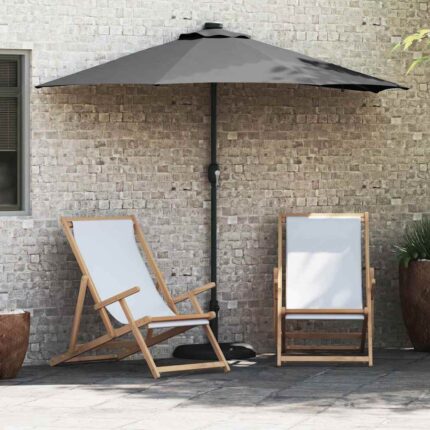 vidaXL Ομπρέλα Κήπου Ανθρακί 294 x 150 x 223 εκ