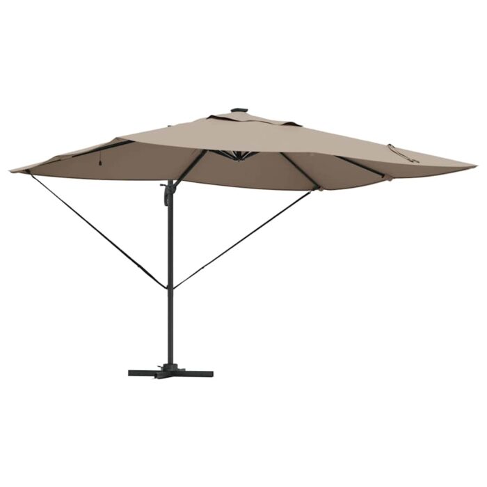 Ομπρέλα ηλίου με φώτα λωρίδας LED Taupe 352 x 251 x 265 εκ. - Image 2