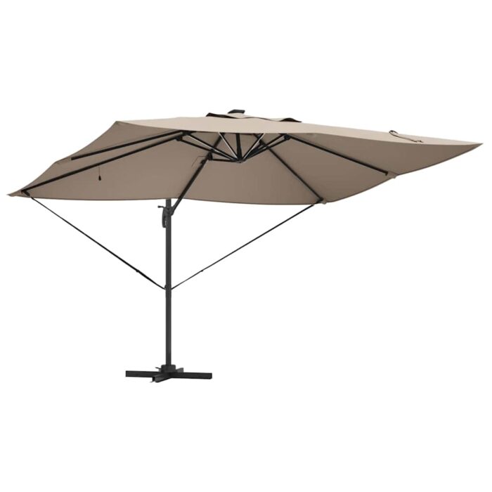 Ομπρέλα ηλίου με φώτα λωρίδας LED Taupe 352 x 251 x 265 εκ. - Image 5