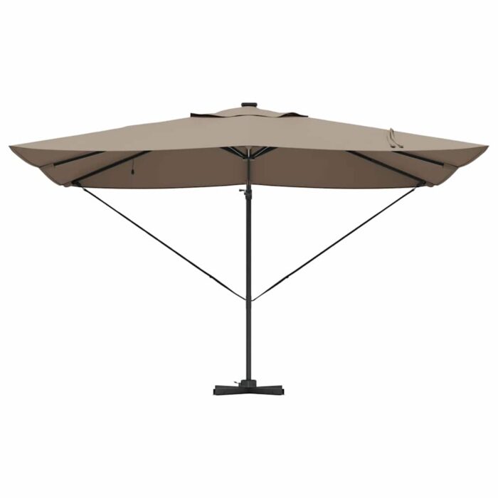 Ομπρέλα ηλίου με φώτα λωρίδας LED Taupe 352 x 251 x 265 εκ. - Image 6
