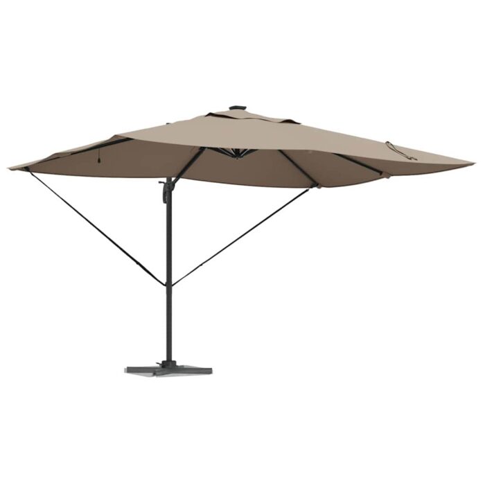 Ομπρέλα ηλίου με φώτα λωρίδας LED Taupe 352 x 251 x 265 εκ. - Image 3
