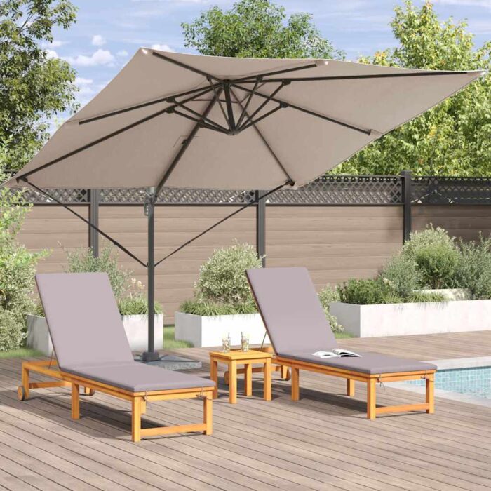 Ρώμη Ομπρέλα Taupe 286 x 284 x 265 εκ Αλουμίνιο και Πολυεστέρας - Image 4