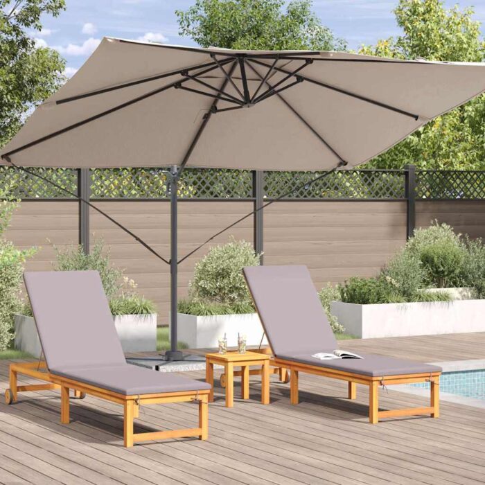 Ομπρέλα ηλίου Taupe 351 x 250 x 260 εκ - Image 4