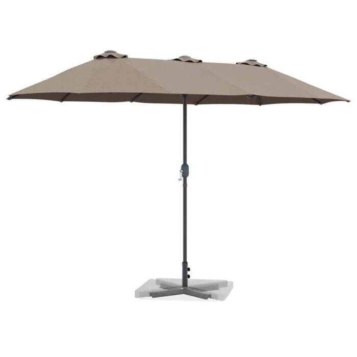 Ομπρέλα Κήπου Taupe 370 x 197 x 239 εκ. - Image 3