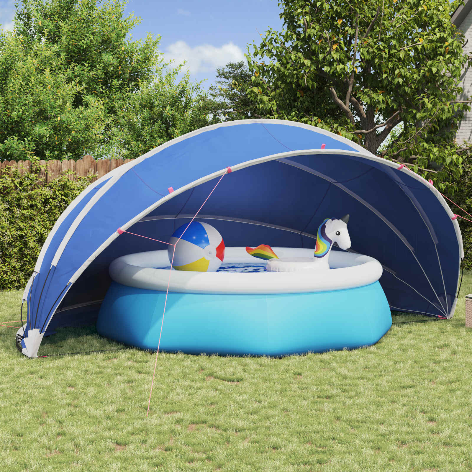 vidaXL Θόλος πισίνας 546 x 516 x 250 εκ. Αζούρ Μπλε vidaXL Θόλος πισίνας 546 x 516 x 250 εκ. Αζούρ Μπλε