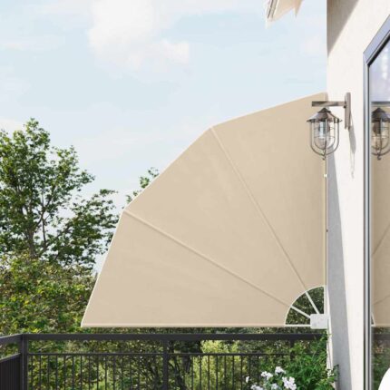 vidaXL Αδιάφανο σκίαστρο μπαλκονιού 140 x 140 cm Πολυεστέρας Μπεζ