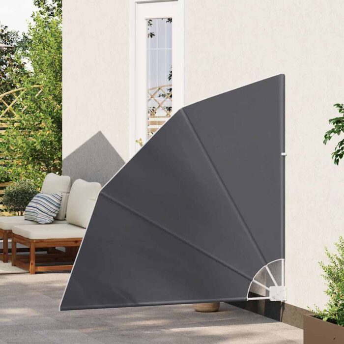 Αδιάφανο σκίαστρο μπαλκονιού 140 x 140 cm Πολυεστέρας Μαύρο - Image 3