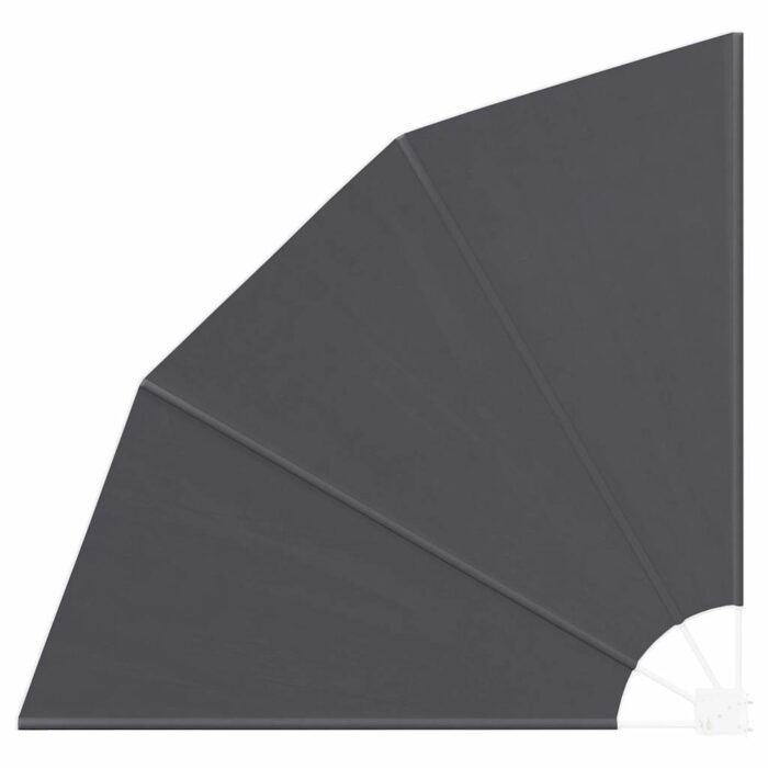 Αδιάφανο σκίαστρο μπαλκονιού 140 x 140 cm Πολυεστέρας Μαύρο - Image 2