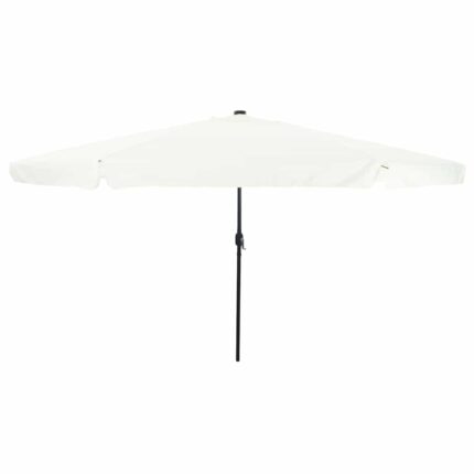 vidaXL Ομπρέλα Κήπου Άμμος και Ανθρακί 395 x 395 x 245 εκ. Πολυεστέρας