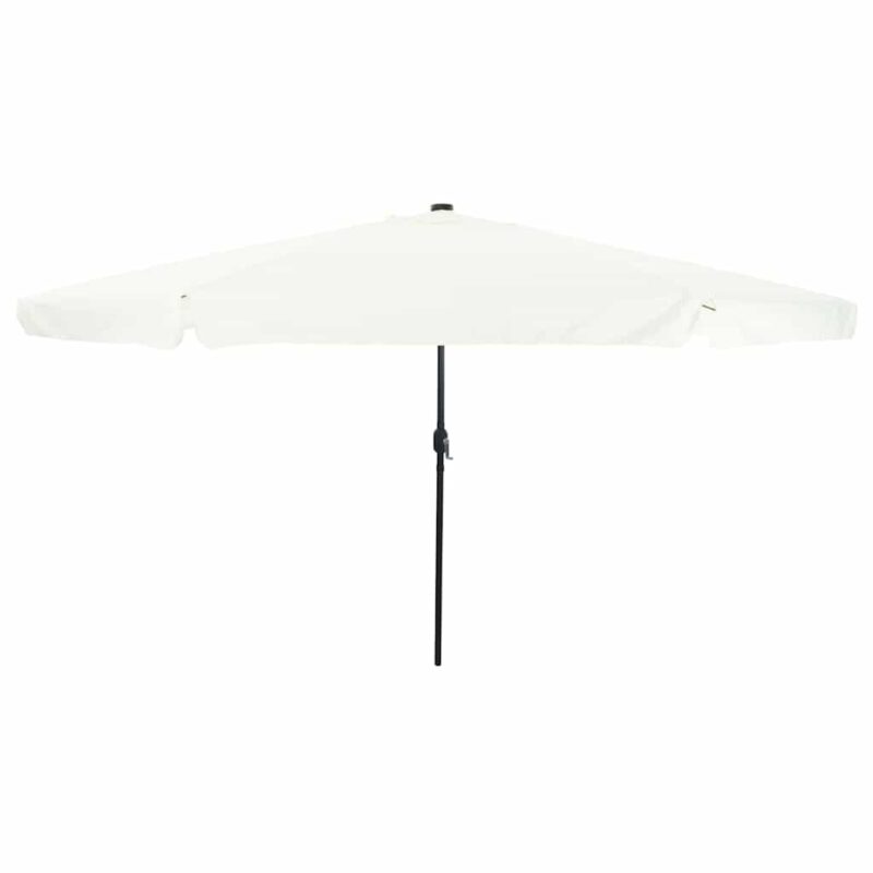 vidaXL Ομπρέλα Κήπου Άμμος και Ανθρακί 395 x 395 x 245 εκ. Πολυεστέρας