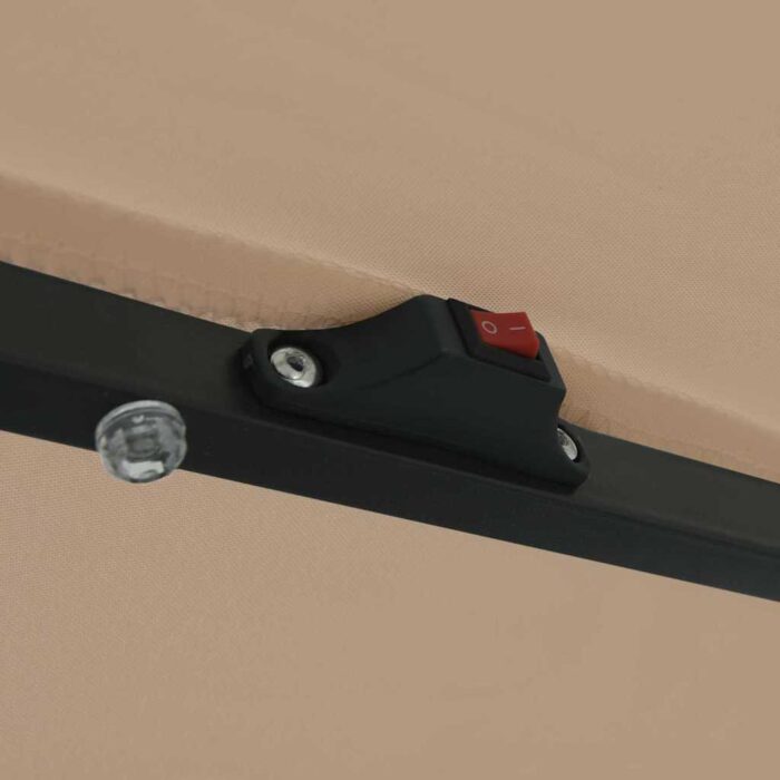 Ομπρέλα Κήπου Taupe 395 x 395 x 245 εκ. Πολυεστέρας - Image 7