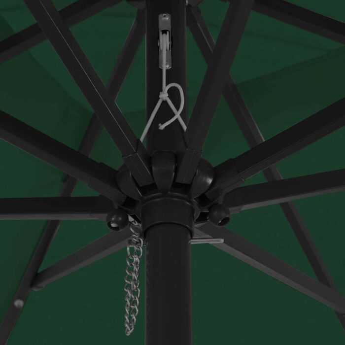 Ομπρέλα Κήπου με φώτα λωρίδας LED Πράσινο 295 x 295 x 245 εκ - Image 5