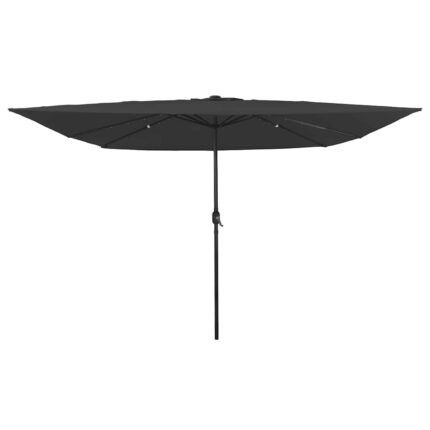 vidaXL Ομπρέλα Κήπου με φώτα λωρίδας LED Ανθρακί 295 x 295 x 245 εκ