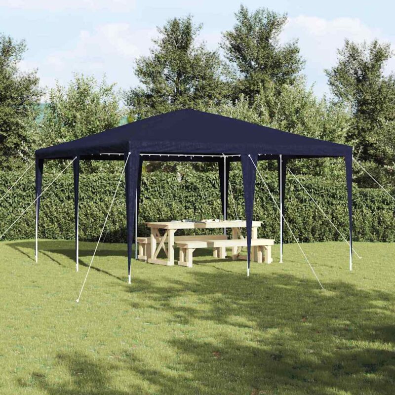 vidaXL Σκηνή Πάρτυ Μπλε 400 x 400 x 266 εκ Πολυαιθυλένιο και Ατσάλι