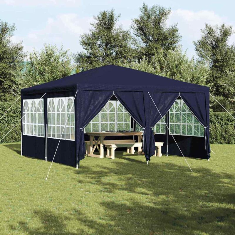 vidaXL Σκηνή Πάρτυ Μπλε 400 x 400 x 266 εκ Πολυαιθυλένιο