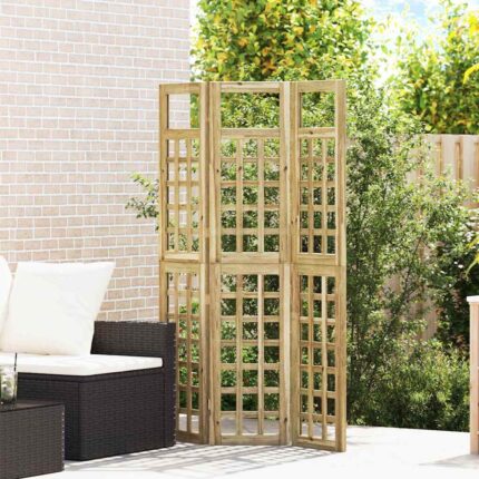 vidaXL Οθόνη Ιδιωτικότητας Μέλι Καφέ 121 x 180 cm Στερεό ξύλο πεύκου
