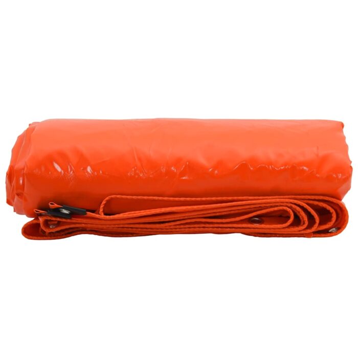Τέντα 650g / m² Πορτοκαλί 4 x 7 m Καμβάς με επικάλυψη PVC - Image 3