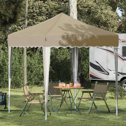 vidaXL Αυτοσχέδιο Μόρφωση 195 x 195 x 245 εκ. Κρεμ Ύφασμα Όξφορντ