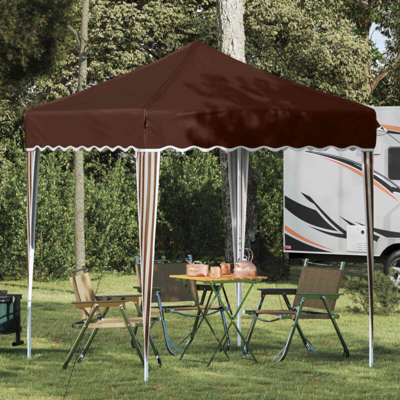 vidaXL Αυτοσχέδιο Μόρφωση 195 x 195 x 245 εκ. Καφέ Ύφασμα Όξφορντ