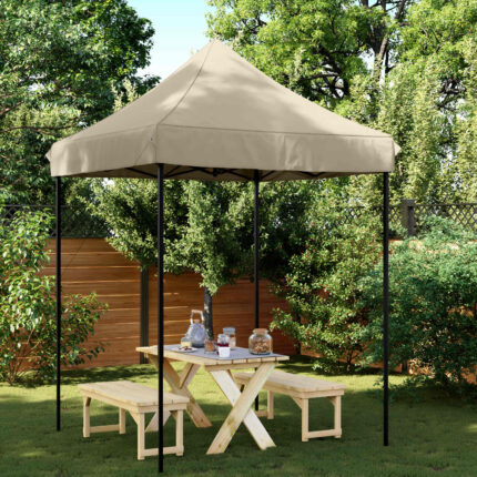 vidaXL Σκηνή Πάρτυ Taupe 200 x 200 x 306 εκ. Ύφασμα Όξφορντ