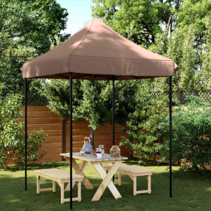 vidaXL Σκηνή Πάρτυ Καφέ 200 x 200 x 306 εκ. Ύφασμα Όξφορντ