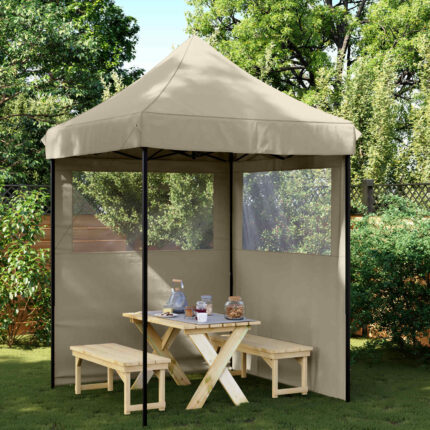 vidaXL Σκηνή Πάρτυ Taupe 200 x 200 x 306 εκ. Ύφασμα Όξφορντ