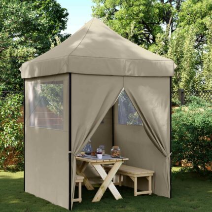 vidaXL Σκηνή Πάρτυ Taupe 200 x 200 x 306 εκ. Ύφασμα Όξφορντ