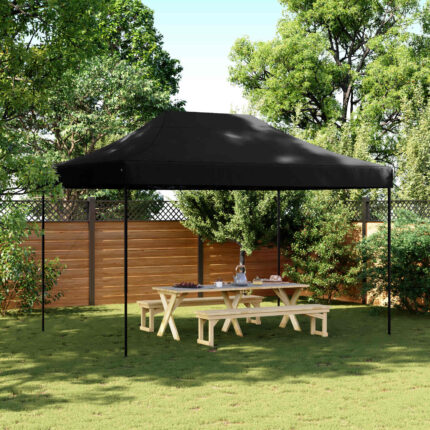 vidaXL Σκηνή Πάρτυ Μαύρο 279 x 410 x 315 εκ. Ύφασμα Όξφορντ