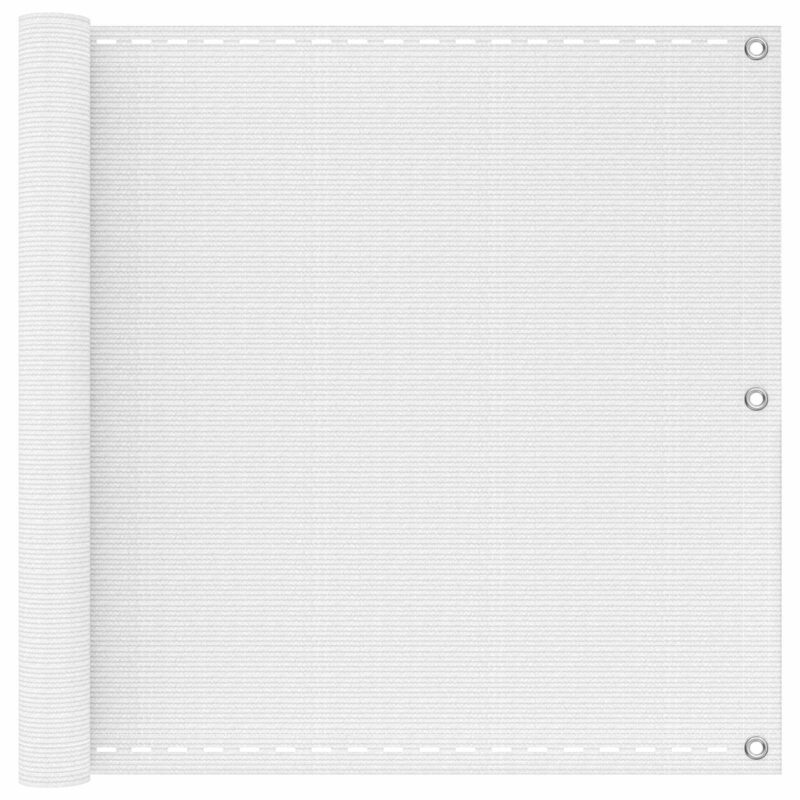 vidaXL Οθόνη Μπαλκονιού Λευκό 75 x 700 cm HDPE και Αλουμίνιο