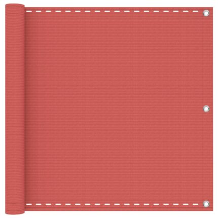 vidaXL Οθόνη Μπαλκονιού Τερακότα 75 x 1000 cm HDPE και Αλουμίνιο