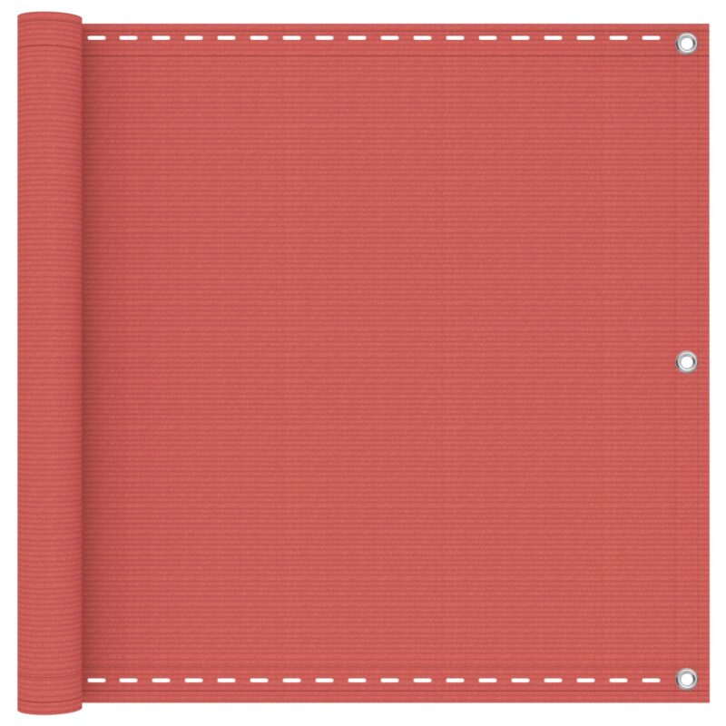 vidaXL Οθόνη Μπαλκονιού Τερακότα 120 x 1000 cm HDPE και Αλουμίνιο
