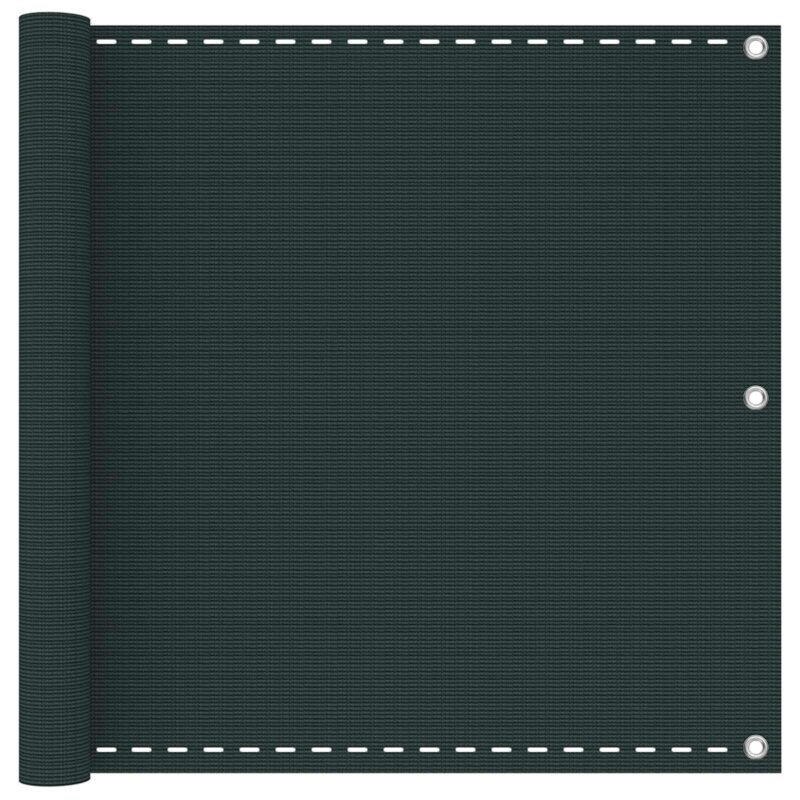 vidaXL Οθόνη Μπαλκονιού Σκούρο Πράσινο 90 x 1000 cm HDPE και Αλουμίνιο