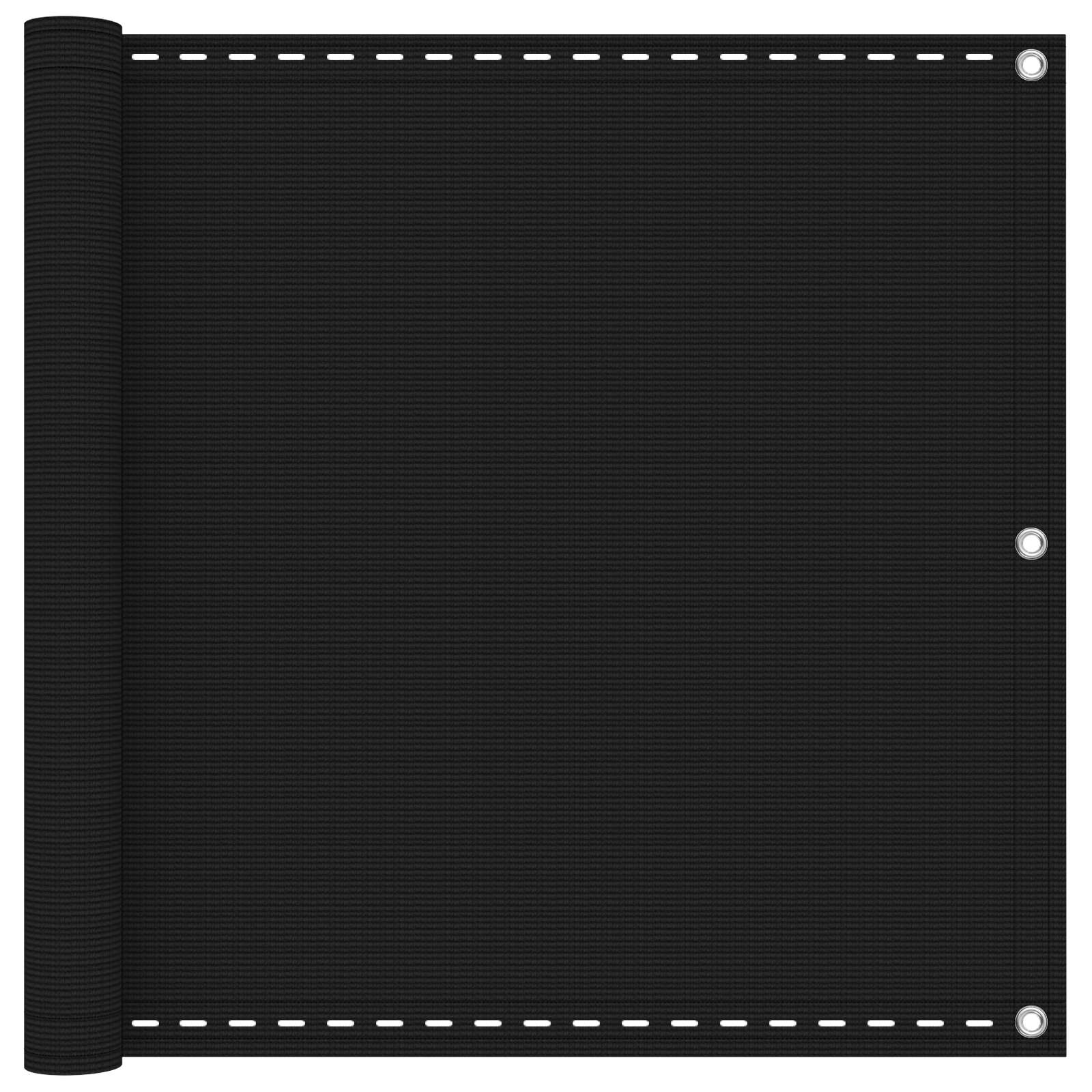 vidaXL Οθόνη Μπαλκονιού Μαύρο 75 x 1200 εκ HDPE και Αλουμίνιο vidaXL Οθόνη Μπαλκονιού Μαύρο 75 x 1200 εκ HDPE και Αλουμίνιο
