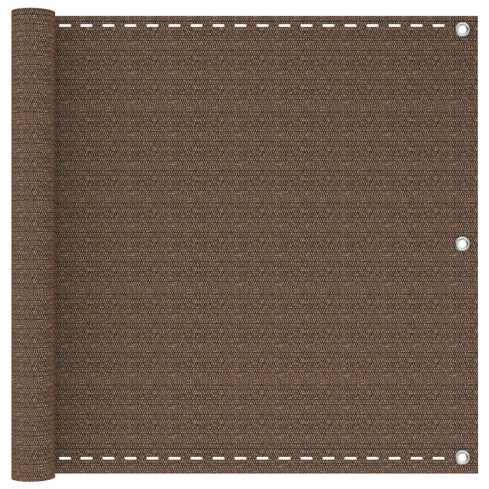 vidaXL Οθόνη Μπαλκονιού Καφέ 90 x 800 cm HDPE και Αλουμίνιο vidaXL Οθόνη Μπαλκονιού Καφέ 90 x 800 cm HDPE και Αλουμίνιο